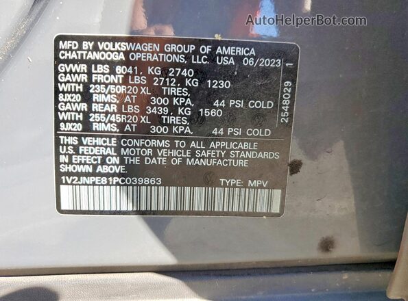 1V2JNPE81PC039863 2023 VOLKSWAGEN ID.4 Gray 