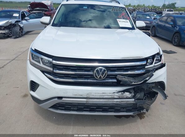 1V2JR2CA7MC512058 2021 VOLKSWAGEN ATLAS White Widok zestawu wskaźników