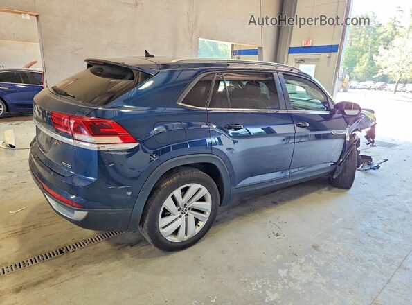 1V2KC2CAXMC206316 2021 VOLKSWAGEN ATLAS Синий Задняя правая четверть