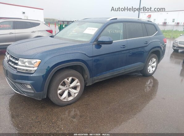 1V2KR2CA3JC513580 2018 VOLKSWAGEN ATLAS Blue Vista tres cuartos delantera izquierda