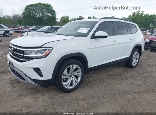 1V2KR2CA3MC595864 2021 VOLKSWAGEN ATLAS White Передня ліва чверть