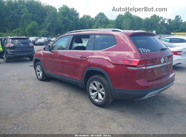 1V2KR2CA8JC525997 2018 VOLKSWAGEN ATLAS Красный Задняя левая четверть