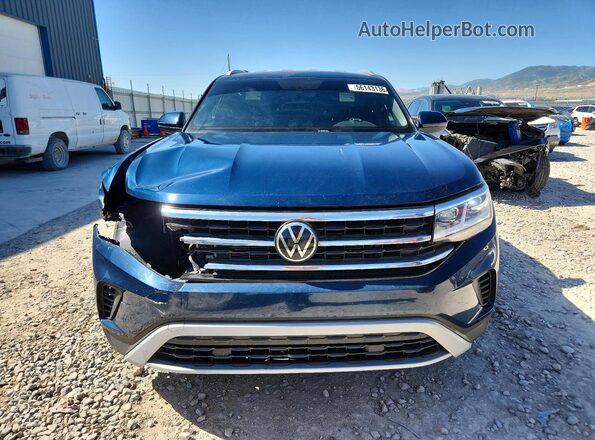 1V2LC2CAXMC224660 2021 VOLKSWAGEN ATLAS Blue Դիմացի տեսք