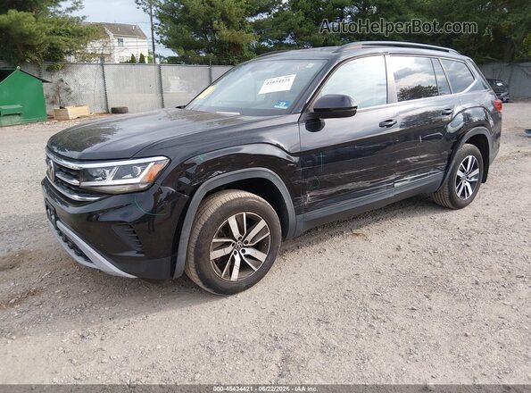 1V2LP2CA0MC513292 2021 VOLKSWAGEN ATLAS Black Передня ліва чверть