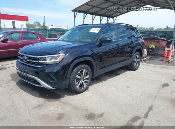 1V2LP2CA0NC532054 2022 VOLKSWAGEN ATLAS Black Առջևի ձախ երեք քառորդ տեսարան