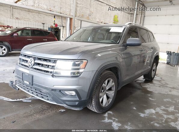 1V2LR2CA1JC561213 2018 VOLKSWAGEN ATLAS Gray წინა მარცხენა ხედი სამი მეოთხედიდან