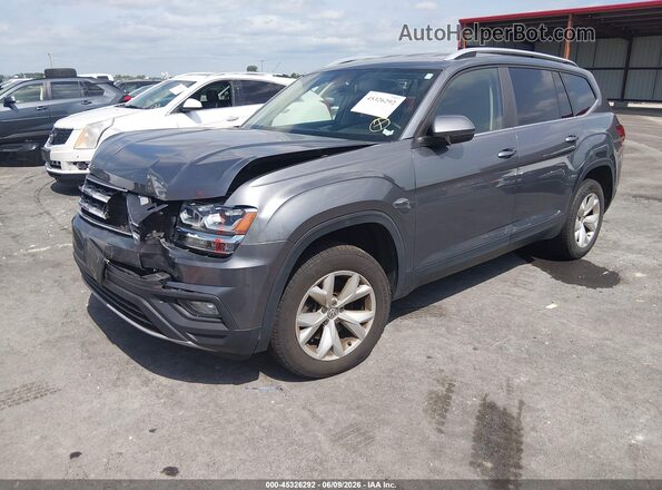 1V2LR2CA2KC532658 2019 VOLKSWAGEN ATLAS Gray წინა მარცხენა ხედი სამი მეოთხედიდან