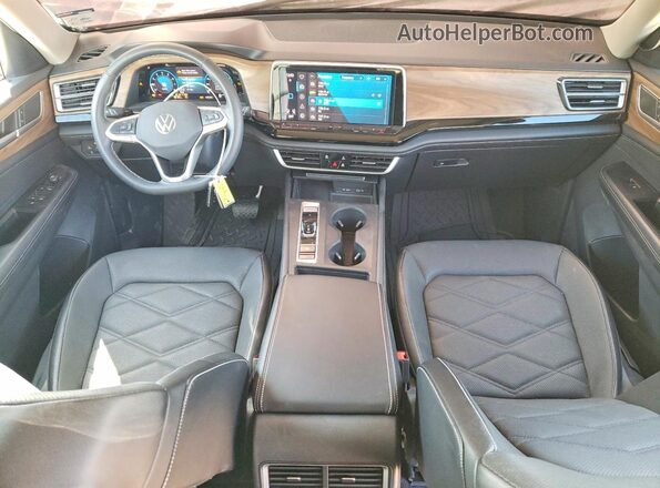 1V2LR2CA2RC608065 2024 VOLKSWAGEN ATLAS Black წინა პანელის ხედი