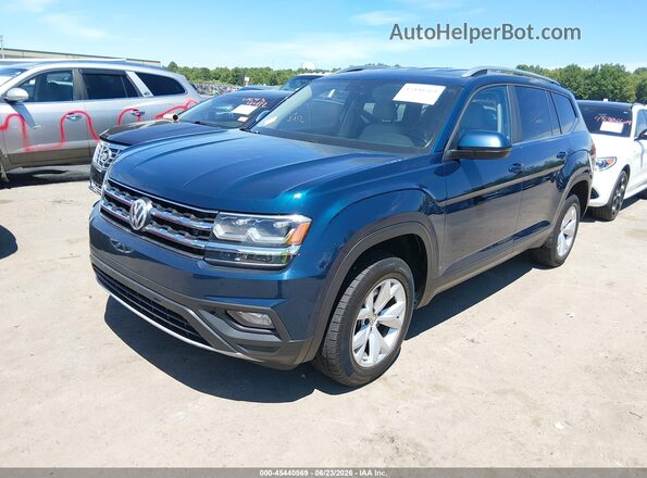 1V2LR2CA3JC542713 2018 VOLKSWAGEN ATLAS Blue Front left