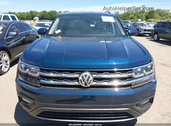 1V2LR2CA3JC542713 2018 VOLKSWAGEN ATLAS Blue Instrument cluster view