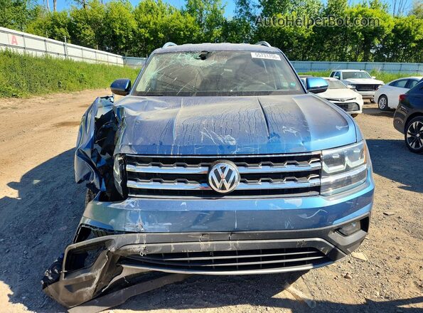 1V2LR2CA3KC589418 2019 VOLKSWAGEN ATLAS Blue Դիմացի տեսք
