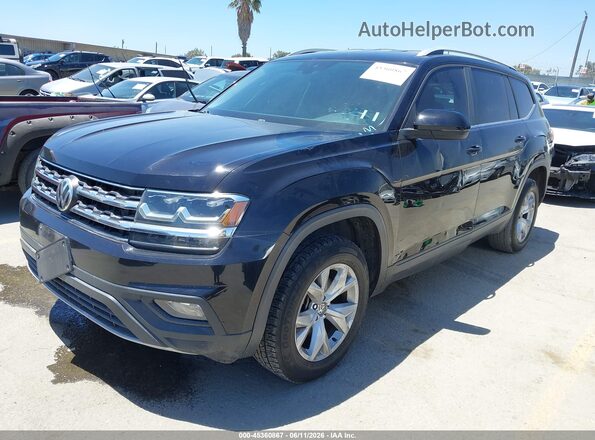 1V2LR2CA6JC523153 2018 VOLKSWAGEN ATLAS Black Առջևի ձախ երեք քառորդ տեսարան
