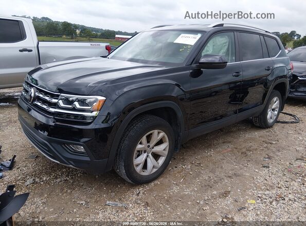 1V2LR2CA7JC519662 2018 VOLKSWAGEN ATLAS Black Vista tres cuartos delantera izquierda