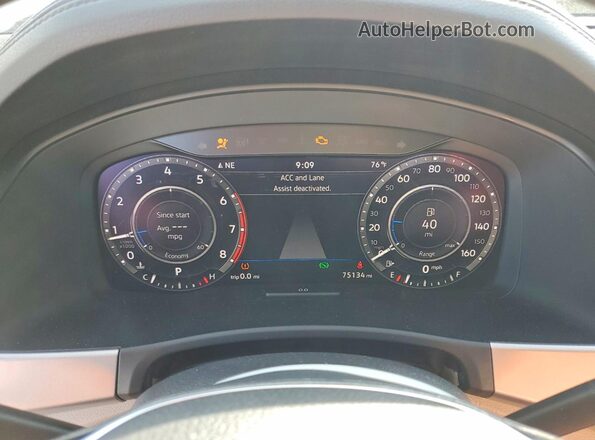 1V2MR2CA0KC520142 2019 VOLKSWAGEN ATLAS White Widok zestawu wskaźników