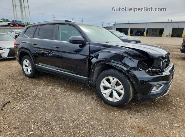 1V2MR2CA9JC537102 2018 VOLKSWAGEN ATLAS Черный Передняя правая четверть