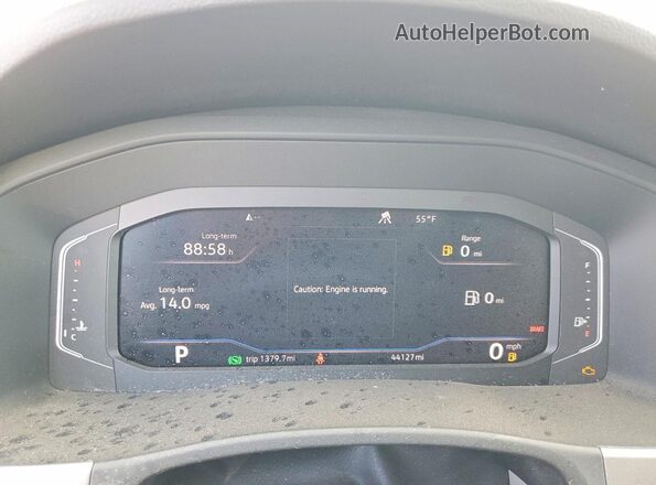 1V2MR2CA9LC503647 2020 VOLKSWAGEN ATLAS White ხელსაწყოთა პანელის ხედი