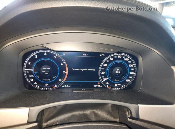 1V2NR2CA1JC504275 2018 VOLKSWAGEN ATLAS Black Instrument cluster view