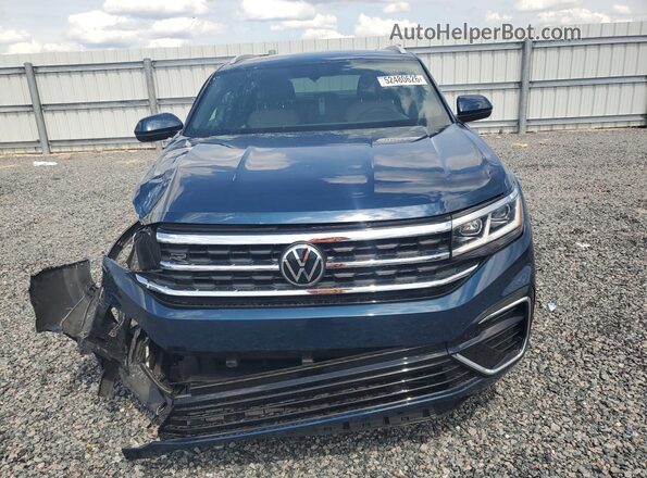 1V2PE2CA8MC224152 2021 VOLKSWAGEN ATLAS Blue Вид спереду
