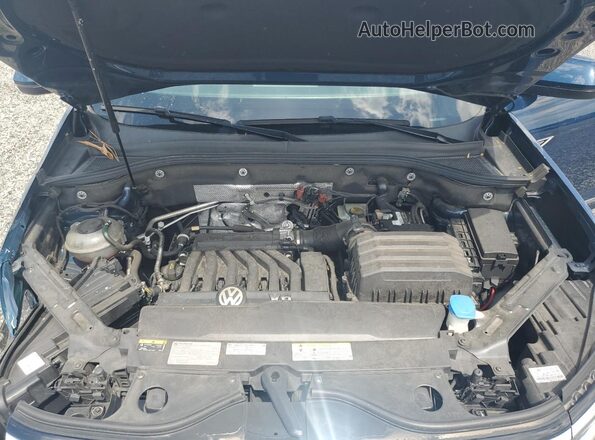 1V2PE2CA8MC224152 2021 VOLKSWAGEN ATLAS Blue Вид підкапотного простору