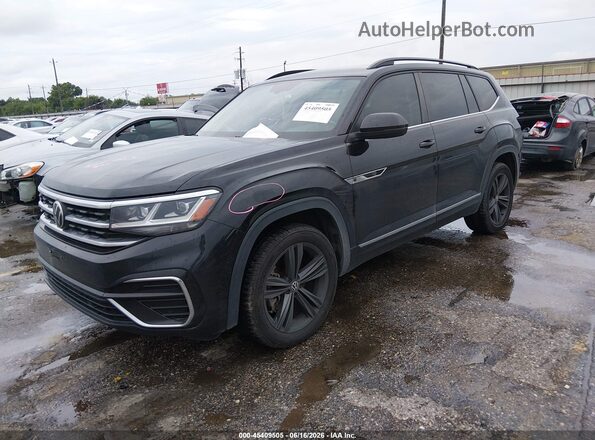 1V2PR2CA1MC545406 2021 VOLKSWAGEN ATLAS Черный Передняя левая четверть