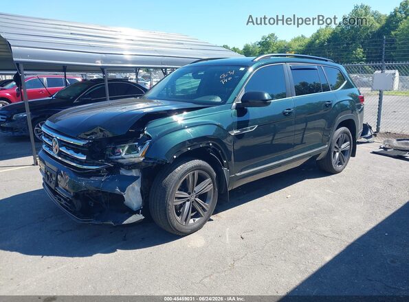 1V2RR2CA1MC525536 2021 VOLKSWAGEN ATLAS Green Przód lewy