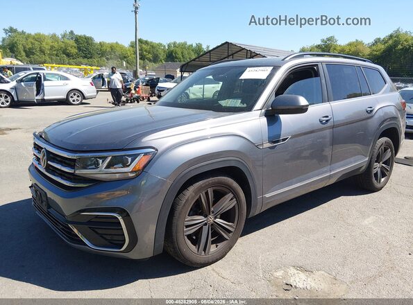 1V2RR2CA1MC556690 2021 VOLKSWAGEN ATLAS Gray წინა მარცხენა ხედი სამი მეოთხედიდან