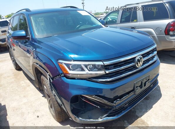 1V2RR2CA2MC589391 2021 VOLKSWAGEN ATLAS Blue Вид спереду