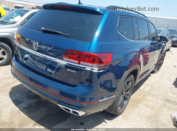 1V2RR2CA2MC589391 2021 VOLKSWAGEN ATLAS Blue Задня права чверть