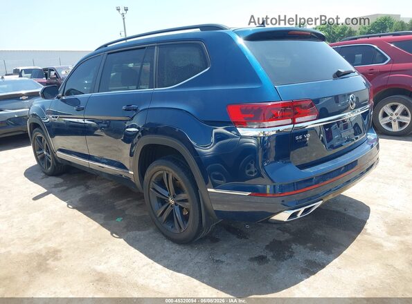1V2RR2CA2MC589391 2021 VOLKSWAGEN ATLAS Blue Задня ліва чверть