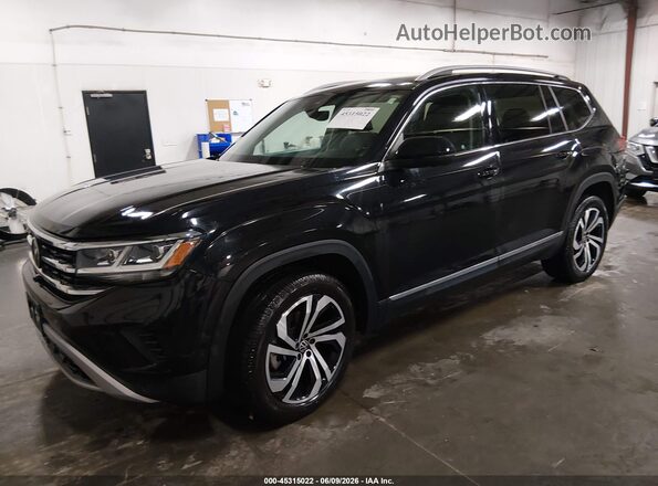 1V2TR2CA3MC522272 2021 VOLKSWAGEN ATLAS Black Передня ліва чверть