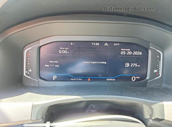 1V2TR2CA4MC587664 2021 VOLKSWAGEN ATLAS Black Instrument cluster view