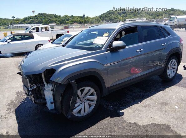 1V2WC2CA1MC213012 2021 VOLKSWAGEN ATLAS Silver Vista tres cuartos delantera izquierda