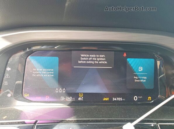 1V2WE2CA3SC205971 2025 VOLKSWAGEN ATLAS Blue Вид щитка приладів