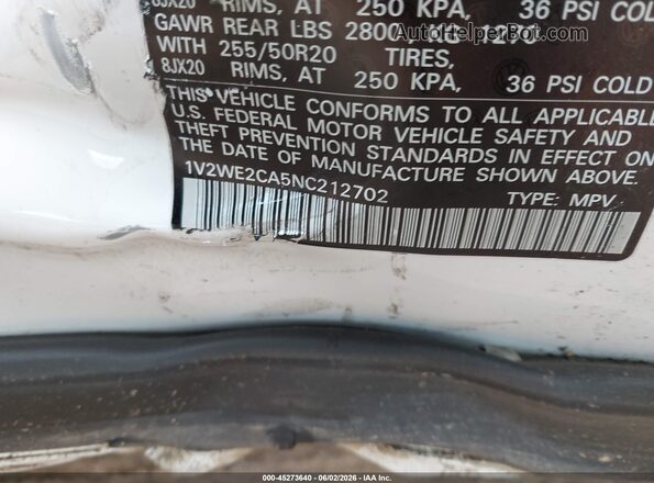 1V2WE2CA5NC212702 2022 VOLKSWAGEN ATLAS White Շարժիչի բաժամունքի տեսք