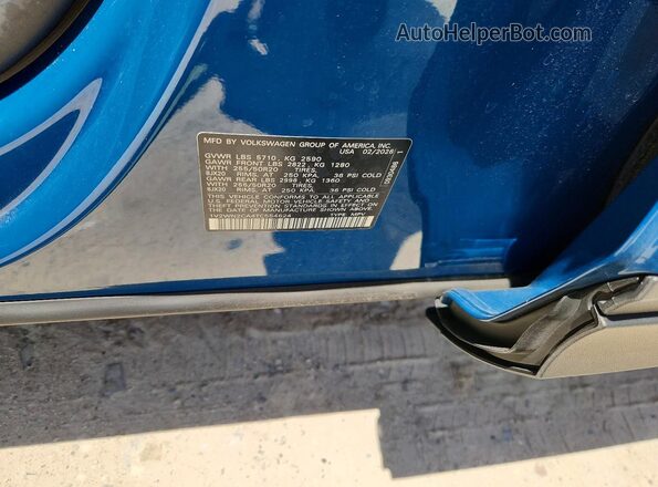 1V2WN2CA4TC554624 2026 VOLKSWAGEN ATLAS Blue VIN sticker view