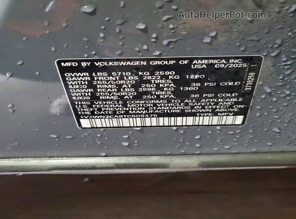 1V2WN2CA8TC509475 2026 VOLKSWAGEN ATLAS Gray 