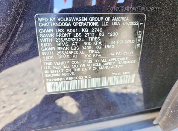 1V2WNPE85PC032002 2023 VOLKSWAGEN ID.4 Charcoal 