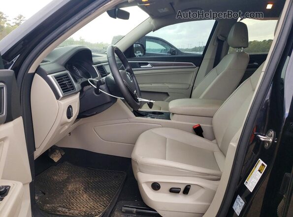 1V2WR2CA3KC608370 2019 VOLKSWAGEN ATLAS Black Widok wnętrza z przodu