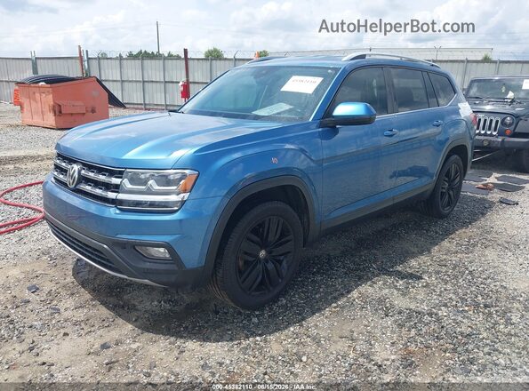 1V2WR2CA7KC556015 2019 VOLKSWAGEN ATLAS Blue წინა მარცხენა ხედი სამი მეოთხედიდან