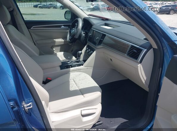 1V2WR2CA7KC556015 2019 VOLKSWAGEN ATLAS Blue წინა სალონის ხედი