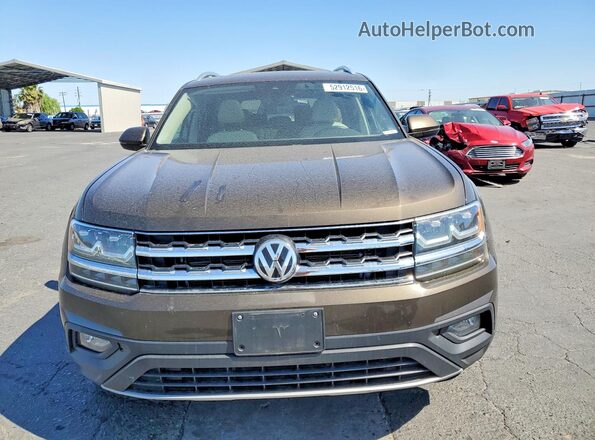 1V2WR2CA7KC561781 2019 VOLKSWAGEN ATLAS Brown Front view