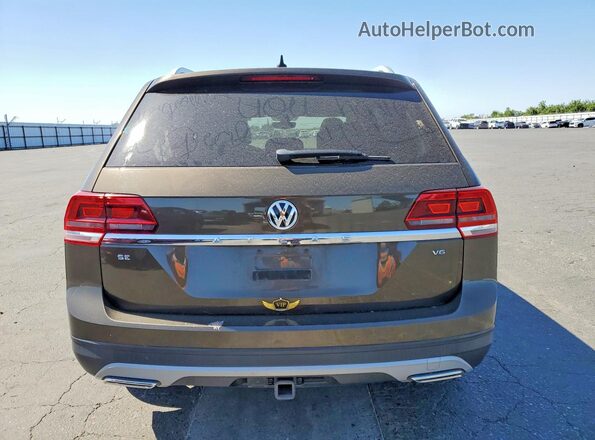1V2WR2CA7KC561781 2019 VOLKSWAGEN ATLAS Brown Rear view