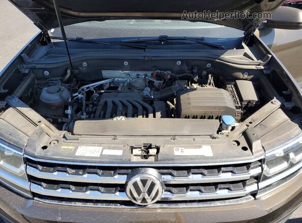 1V2WR2CA7KC561781 2019 VOLKSWAGEN ATLAS Brown Engine compartment view