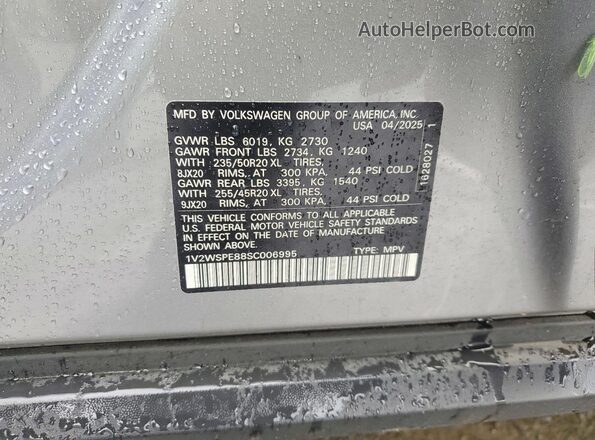 1V2WSPE88SC006995 2025 VOLKSWAGEN ID.4 Silver 