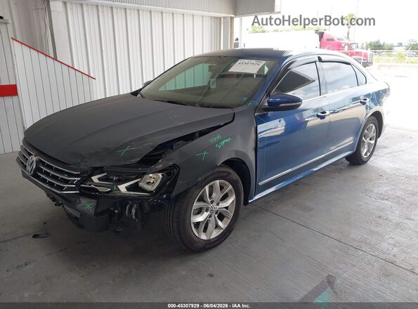 1VWAT7A33GC007494 2016 VOLKSWAGEN PASSAT Blue წინა მარცხენა ხედი სამი მეოთხედიდან