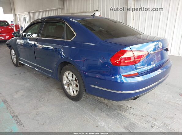 1VWAT7A33GC007494 2016 VOLKSWAGEN PASSAT Blue უკანა მარცხენა