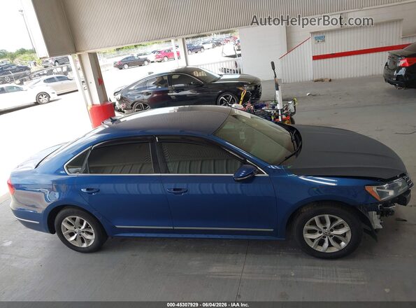 1VWAT7A33GC007494 2016 VOLKSWAGEN PASSAT Blue უკანა სალონის ხედი