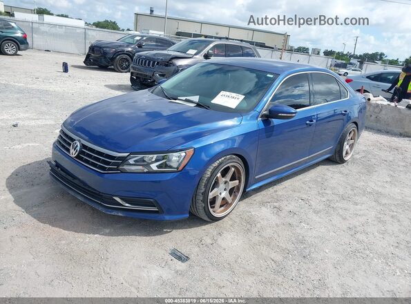 1VWAT7A36HC075290 2017 VOLKSWAGEN PASSAT Blue Առջևի ձախ երեք քառորդ տեսարան