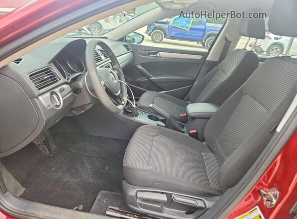 1VWAT7A37GC062871 2016 VOLKSWAGEN PASSAT Red Widok wnętrza z przodu