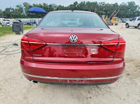 1VWAT7A37GC062871 2016 VOLKSWAGEN PASSAT Red Widok z tyłu